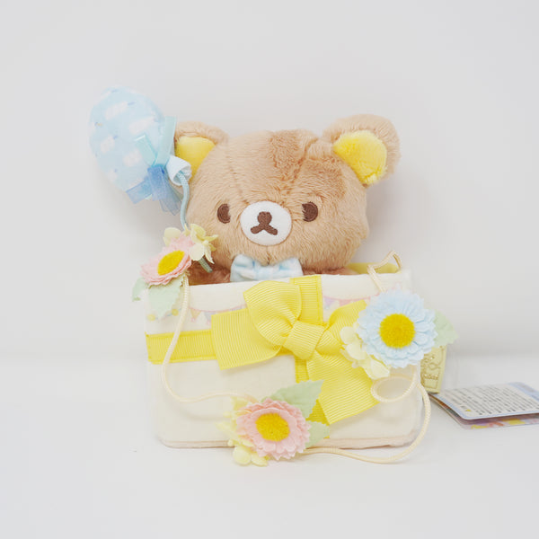 2023 Fuzzy Rilakkuma in Hanging Gift Plush - Nikoniko Happy for You Rilakkuma - San-X