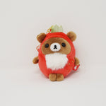 2018 Chairoikoguma in Strawberry Costume Plush Keychain - Strawberry Party