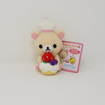 Korilakkuma Chef with Cake Plush Keychain - Rilakkuma Cafe