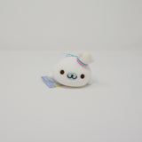 White Mamegoma with Chef Hat - Tenori Size Plush - Mamegoma Cafe