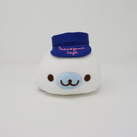 White Mamegoma Super Mochi Plush with Cafe Staff Outfit Super Mochi Plush - Mamegoma Cafe