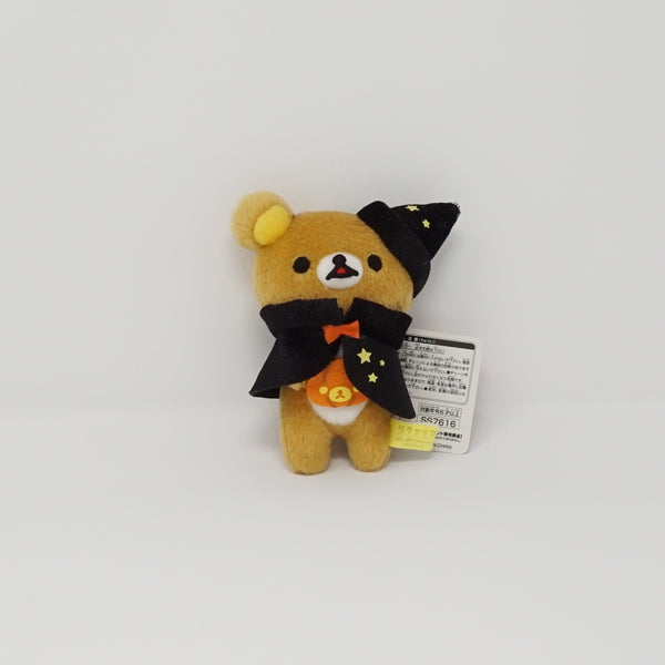 2014 Rilakkuma with Halloween Black Hat and Cape (Prize Toy) Plush Keychain