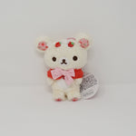 2017 Korilakkuma with Strawberries and Pink Bow Plush Keychain - Strawberry Party