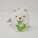Shirokuma with Lucky Clovers Plush Keychain - Neko Siblings Theme