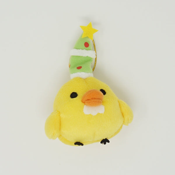 2018 Kiiroitori with Beard and Christmas Tree Hat Prize Toy Plush Keychain - Christmas