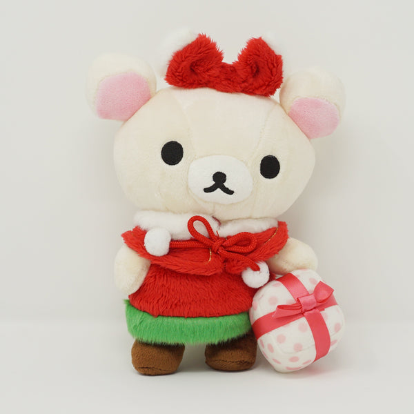 2017 Korilakkuma with Red Bow and Present Plush - Christmas Rilakkuma Store Limited