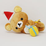 2007 Santa Hat Rilakkuma Lying with Present Prize Toy Plush - Christmas