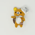 2009 Rilakkuma with Silver Santa Hat Prize Toy Plush Keychain - Luxury Christmas Theme