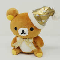 2009 Rilakkuma with Gold Christmas Outfit Prize Toy Plush - Luxury Christmas Theme
