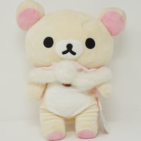 Korilakkuma with Fluffy Pink Cape (Big) Plush - 711 Limited Pink Snow