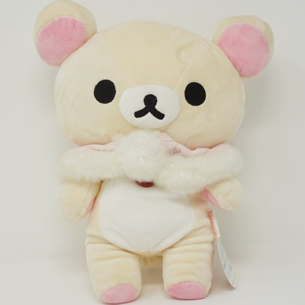 Korilakkuma with Fluffy Pink Cape (Big) Plush - 711 Limited Pink Snow