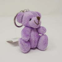 Lavendar Plush Bear Keychain