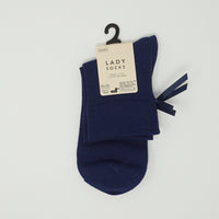 Ladies Socks - Navy with Ribbon