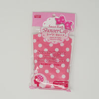 Pink Shower Cap with White Polka Dots