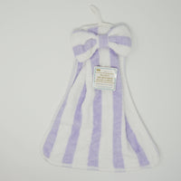 Lavendar Striped Bow Microfiber Hand Towel