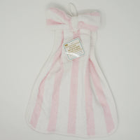 Pink Striped Bow Microfiber Hand Towel