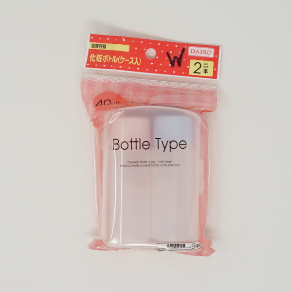 Pink/Blue Travel Bottles with Clear Case