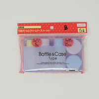 Set of 3 Travel Bottle for Cosmetics with Blue Case