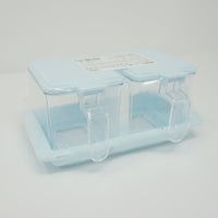 Kitchen Condiment Case with Lid - Blue