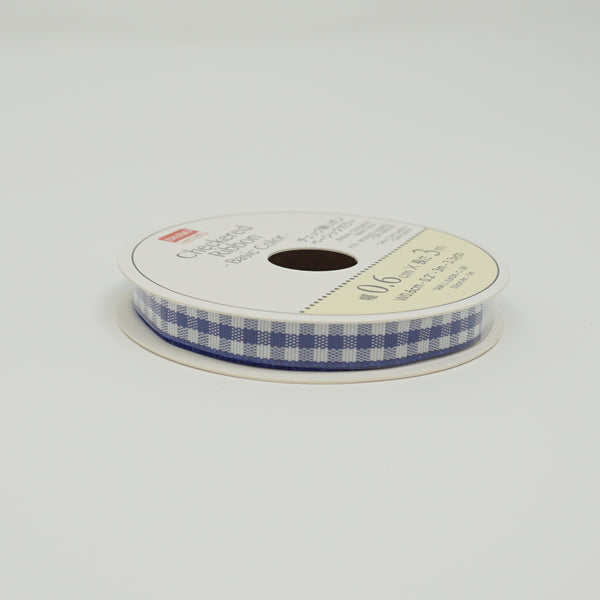 Blue Gingham Ribbon - Thin Size