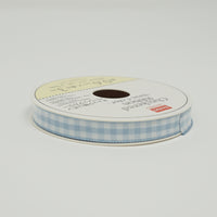 Light Blue Gingham Ribbon - Thin Size