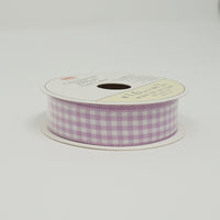 Pastel Lavendar Gingham Ribbon - Standard Size