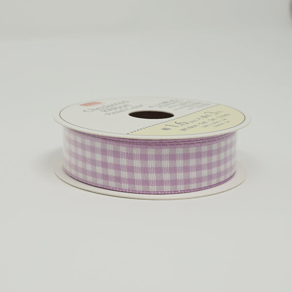 Pastel Lavendar Gingham Ribbon - Standard Size