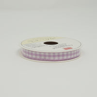 Pastel Lavendar Gingham Ribbon - Thin Size