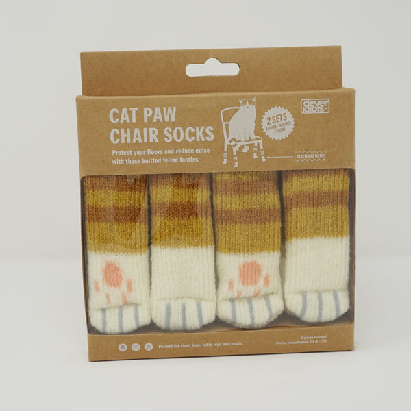 Cat Paw Chair Socks- Tabby Cat