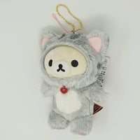 Grey Cat Keychain - Rilakkuma Cat Theme