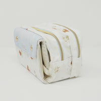 Big Double Zipper Pouch - Starry Night Theme - Rilakkuma