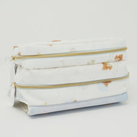 Big Double Zipper Pouch - Starry Night Theme - Rilakkuma