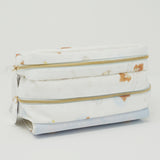Big Double Zipper Pouch - Starry Night Theme - Rilakkuma