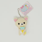 2010 Korilakkuma with Blue Ice Cream Cone Plush Prize Keychain - Ice Cream - Rilakkuma