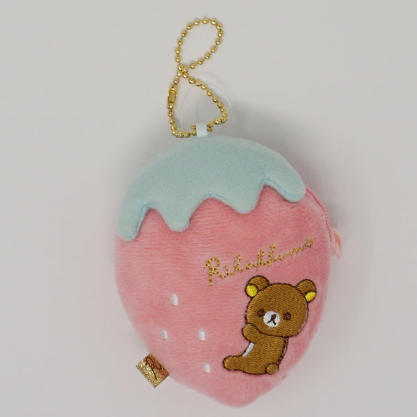 2018 Pastel Strawberry Keychain Coin Case - Rilakkuma Strawberry Party