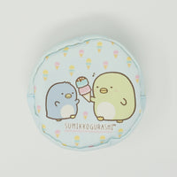 2018 Penguin? and Real Penguin Round Zipper Pouch - Pen Pen Ice Cream Theme - Sumikkogurashi Lottery Prize