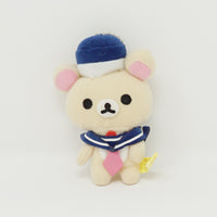 2011 Korilakkuma Navy Sailor Costume Plush Keychain  - Rilakkuma