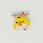 2009 Kiiroitori with Heart Apron Plush Keychain - Heart Cafe Rilakkuma