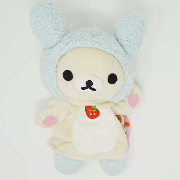 2010 Blue Bonnet Korilakkuma Bunny Prize Toy Plush Puppet - Bunny Rilakkuma Theme