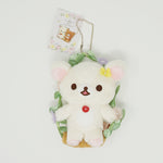 2019 Korilakkuma on Floral Swing Plush Keychain - Korilakkuma meets Chairoikoguma