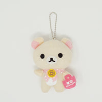 2011 Korilakkuma with Ribbon & Mini Bag Plush Keychain - Cafe Time Rilakkuma