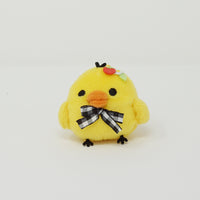 2015 Kiiroitori with Gingham Bow Prize Toy Plush Keychain - Paris Strawberry Theme - Rilakkuma