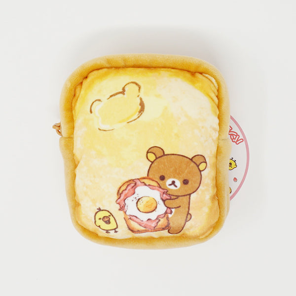 Savory Toast with Bacon and Egg Zipper Pouch - Rilakkuma Bread Design