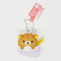 Mini Rilakkuma in Lavendar Stocking Prize Plush Keychain - Winter Rilakkuma