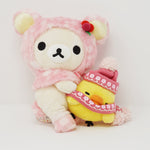2013 Korilakkuma with Kiiroitori in Scarf Plush - Happy Natural Time Theme Rilakkuma