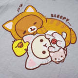 Rilakkuma Neko Cat Theme Grey T-Shirt San-X