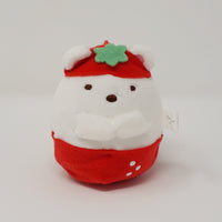 Strawberry Shirokuma Prize Plush Keychain - Sumikkogurashi Fruits Design