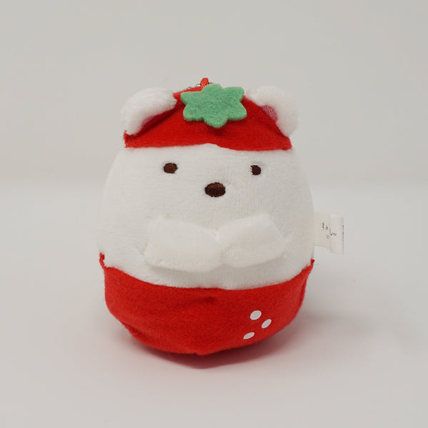 Strawberry Shirokuma Prize Plush Keychain - Sumikkogurashi Fruits Design
