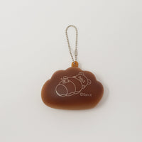 Dark Brown Chocolate Bread Squeeze Cream Bread Keychain - Sumikkogurashi
