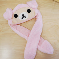 (No Tags) Pink Rilakkuma Bunny Hat with Moving Ears  - Rilakkuma Prize Goods - San-X
